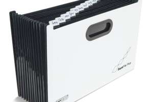 BASTIDOR CARPETAS COLGANTES RAPESCO SUPAFILE A4 13 POCKET (1500 hojas) BLANCO/NEGRO